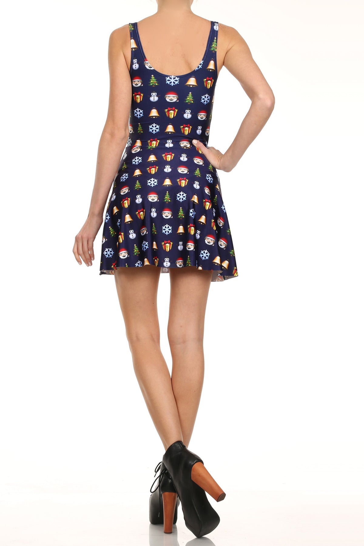 Christmas Emoji Skater Dress - POPRAGEOUS
 - 4