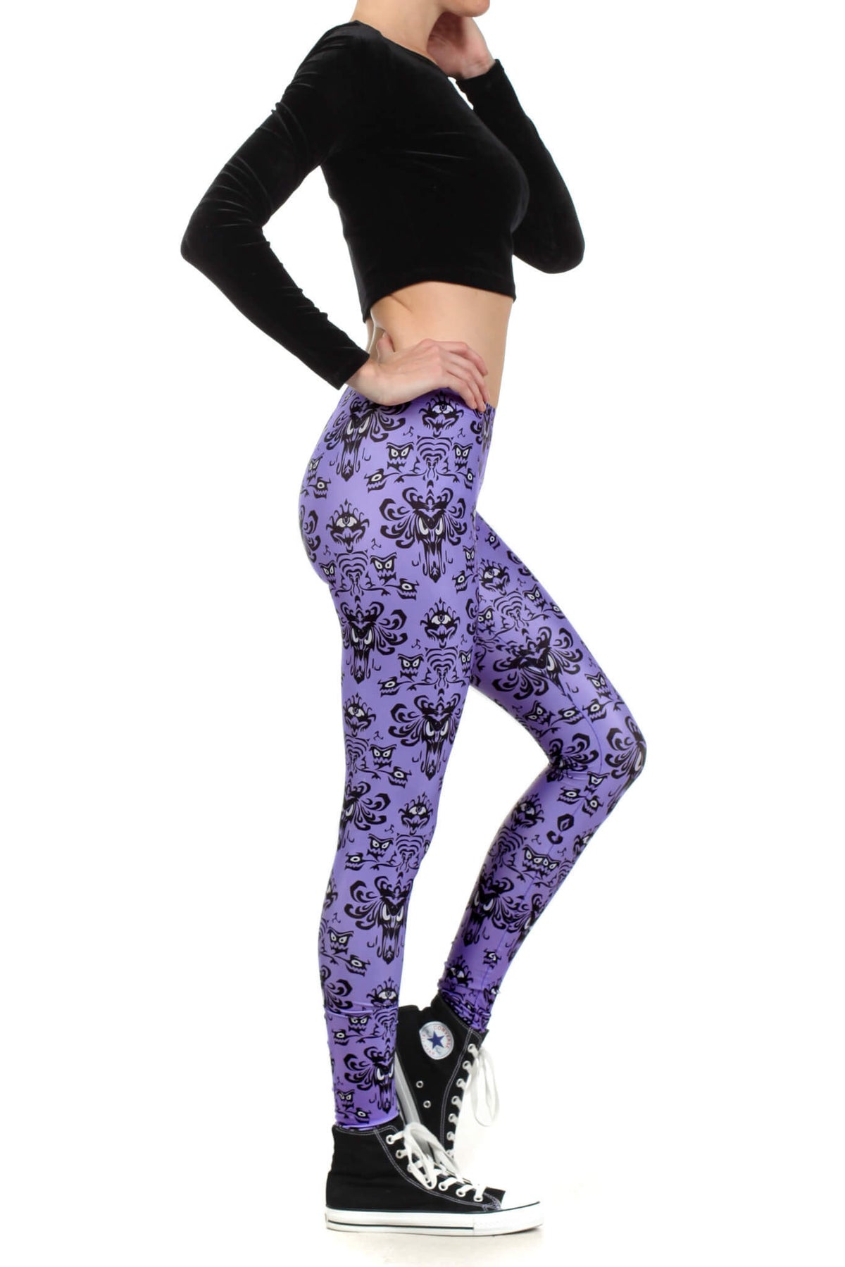 New Haunted Mansion Purple Wallpaper Pants, Stretching Room Tee
