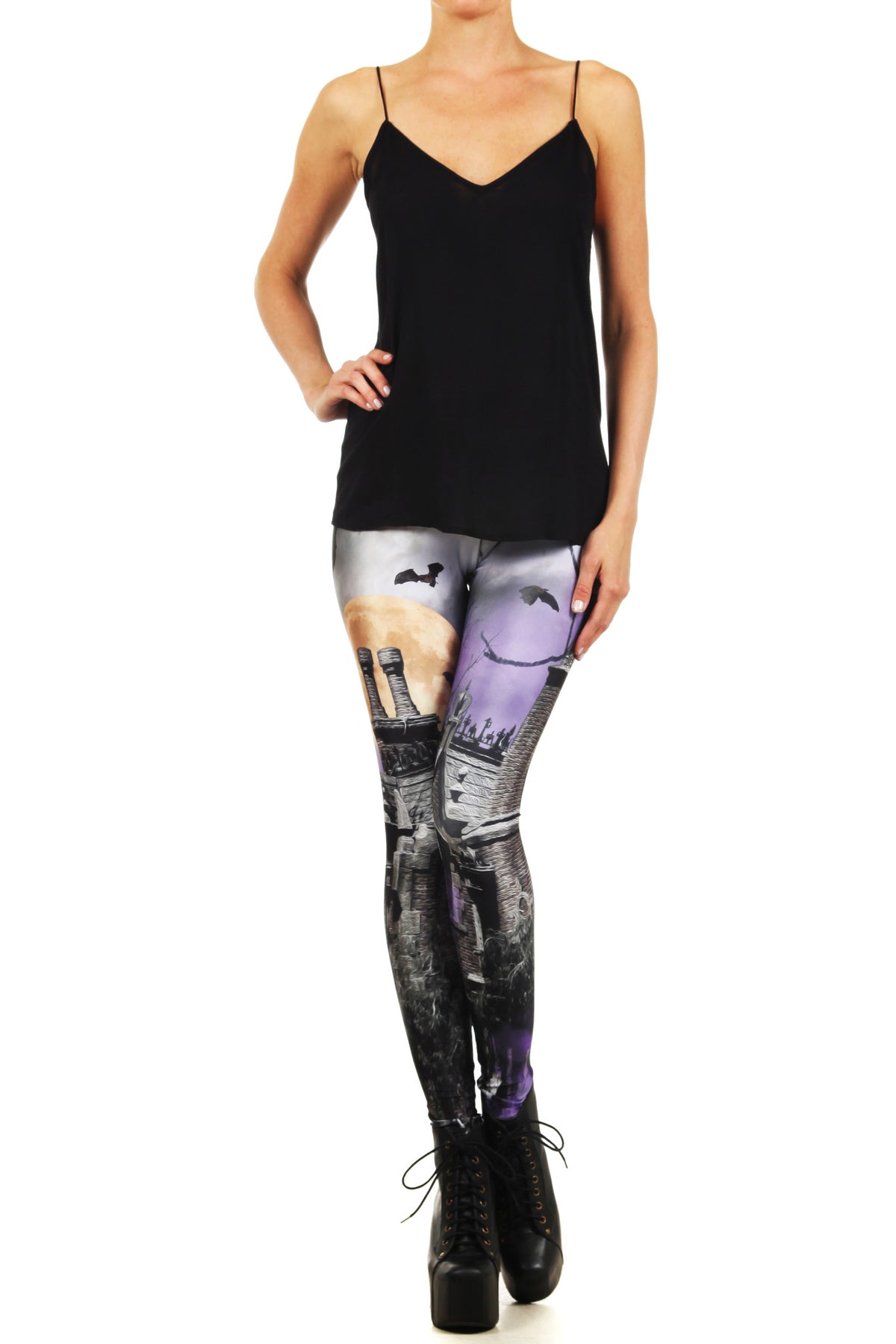 Haunted House Leggings - POPRAGEOUS
 - 1