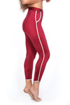 Maroon/Blush Track Leggings