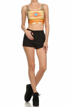 Southwestern Blanket Crop Top - POPRAGEOUS
 - 1