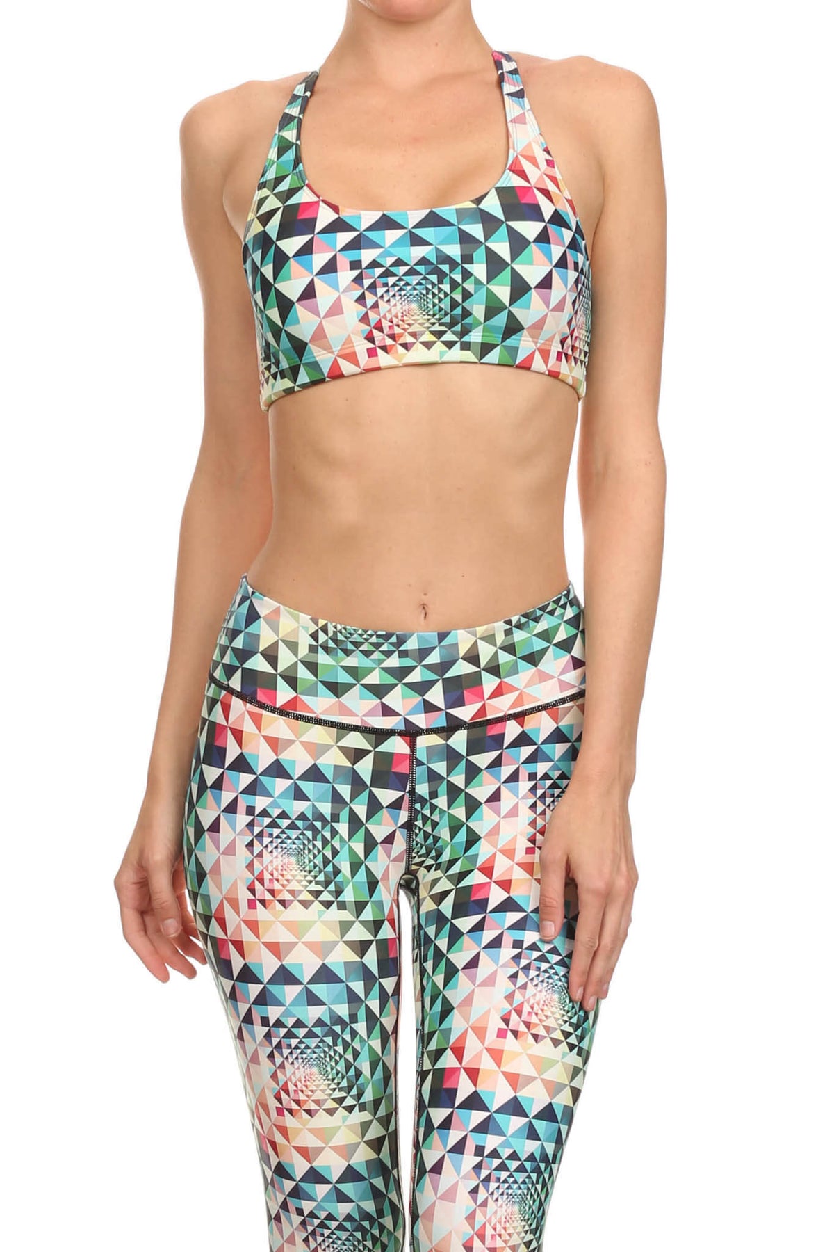 Geometric Rainbow Aurora Bra - POPRAGEOUS
 - 1
