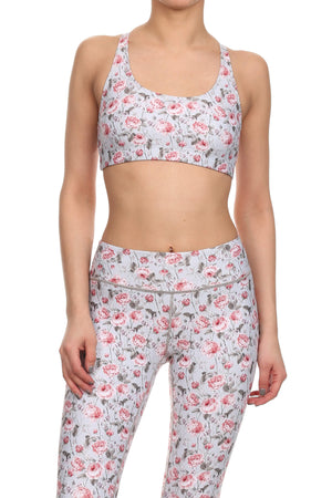 Vintage Floral Aurora Bra - Grey - POPRAGEOUS
 - 1