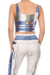 Blue Robot Crop Top - POPRAGEOUS
 - 3