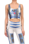 Blue Robot Crop Top - POPRAGEOUS
 - 1