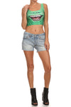 Green Glob Crop Top - POPRAGEOUS
 - 1