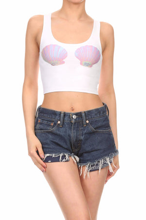 Mermaid Seashell Crop Top - POPRAGEOUS
 - 2