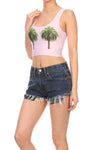 Palm Trees Crop Top - POPRAGEOUS
 - 2