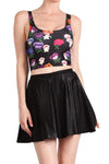 Dancing Mushrooms and Pansies Crop Top - POPRAGEOUS
 - 1