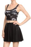 Dinosaur Skeleton Crop Top