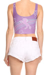 Purple Unicorn Crop Top