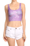 Purple Unicorn Crop Top