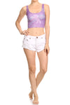 Purple Unicorn Crop Top
