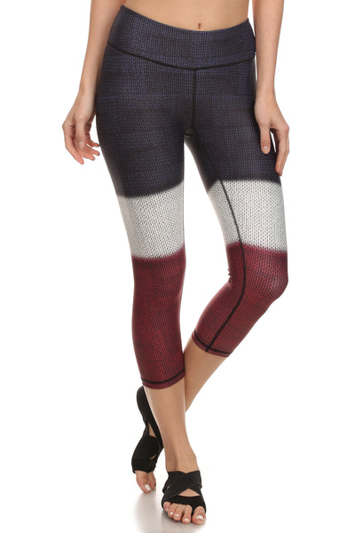 Color Block Dream Capris - Burgundy