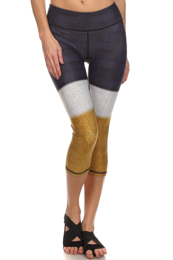 Color Block Dream Capris - Mustard Yellow - POPRAGEOUS
 - 1