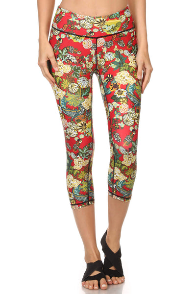 Hidden Dragon Dream Capris - Vermillion
