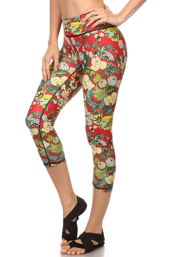 Hidden Dragon Dream Capris - Vermillion - POPRAGEOUS
 - 2