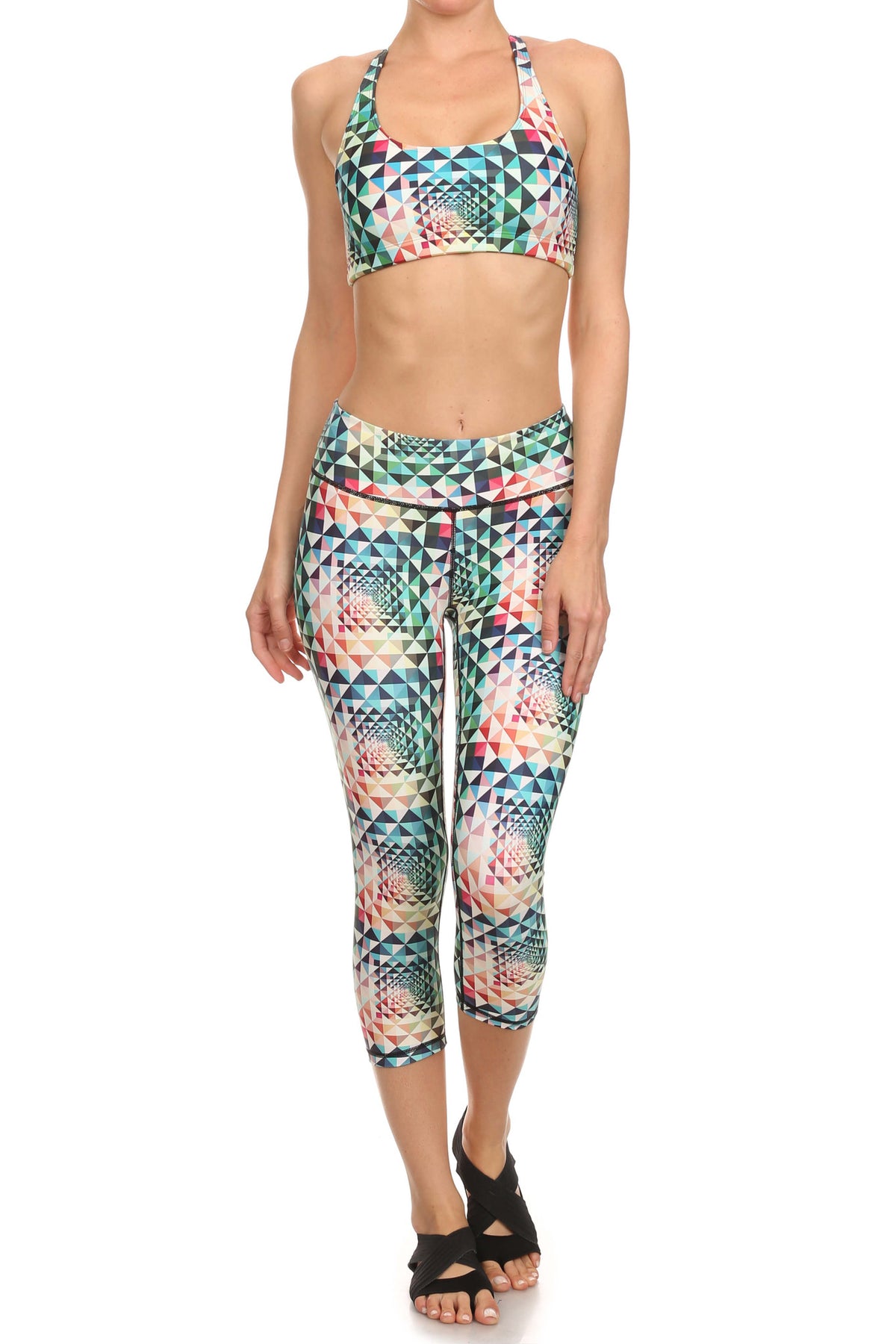 Geometric Rainbow Aurora Bra - POPRAGEOUS
 - 4