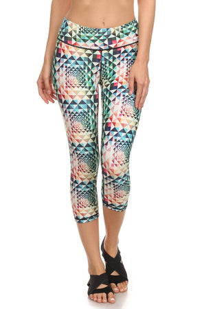 Geometric Rainbow Dream Capris - POPRAGEOUS
 - 1