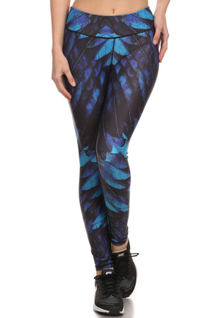Blue Feather Dream Leggings - POPRAGEOUS
 - 1