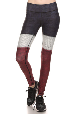 Color Block Dream Leggings - Burgundy - POPRAGEOUS
 - 1