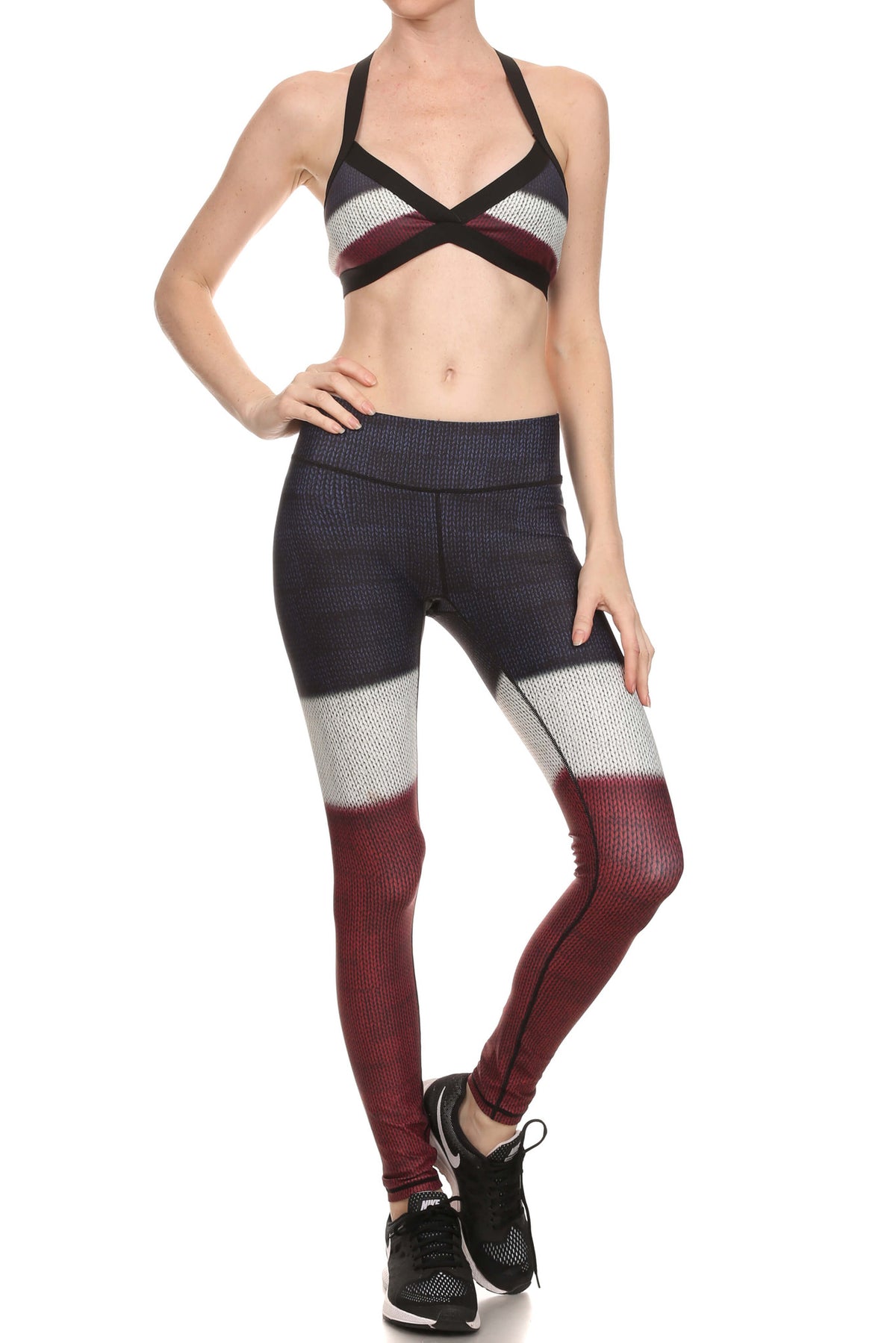 Color Block Dream Leggings - Burgundy - POPRAGEOUS
 - 4