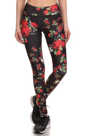 Red Roses Dream Leggings - POPRAGEOUS
 - 1