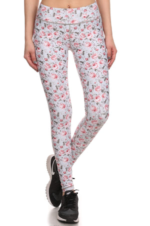 Vintage Floral Dream Leggings - Grey - POPRAGEOUS
 - 1