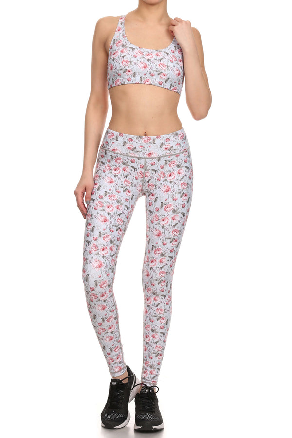 Vintage Floral Dream Leggings - Grey - POPRAGEOUS
 - 4
