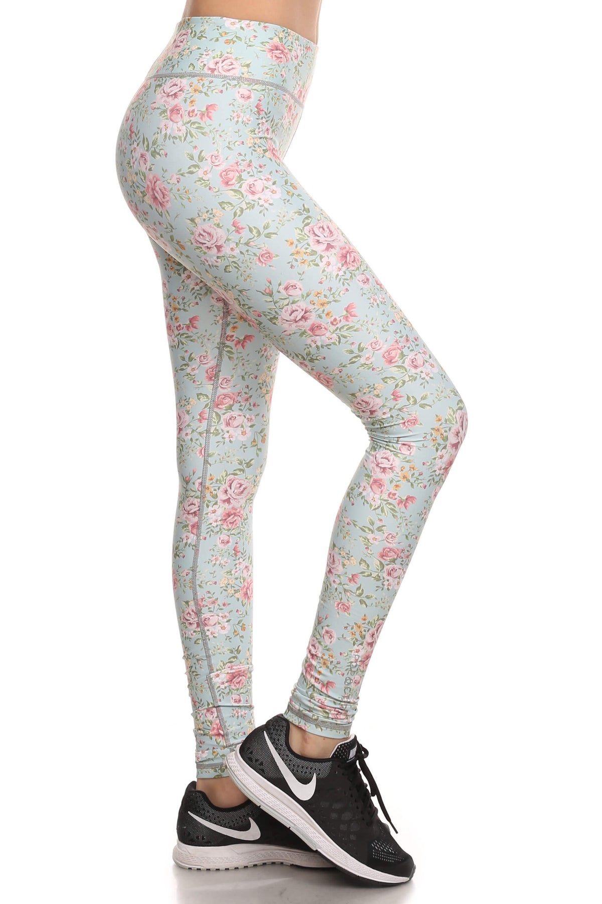 Vintage Floral Dream Leggings - Mint - POPRAGEOUS
 - 2