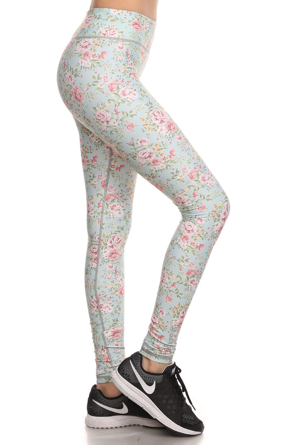 Vintage Floral Dream Leggings - Mint - POPRAGEOUS
 - 2