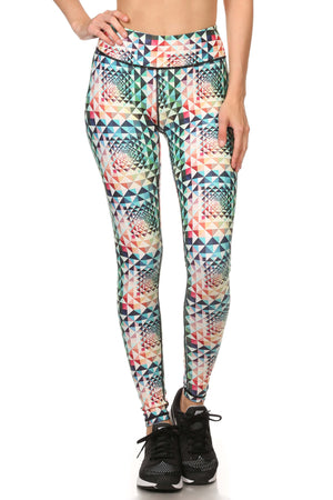 Geometric Rainbow Dream Leggings - POPRAGEOUS
 - 1