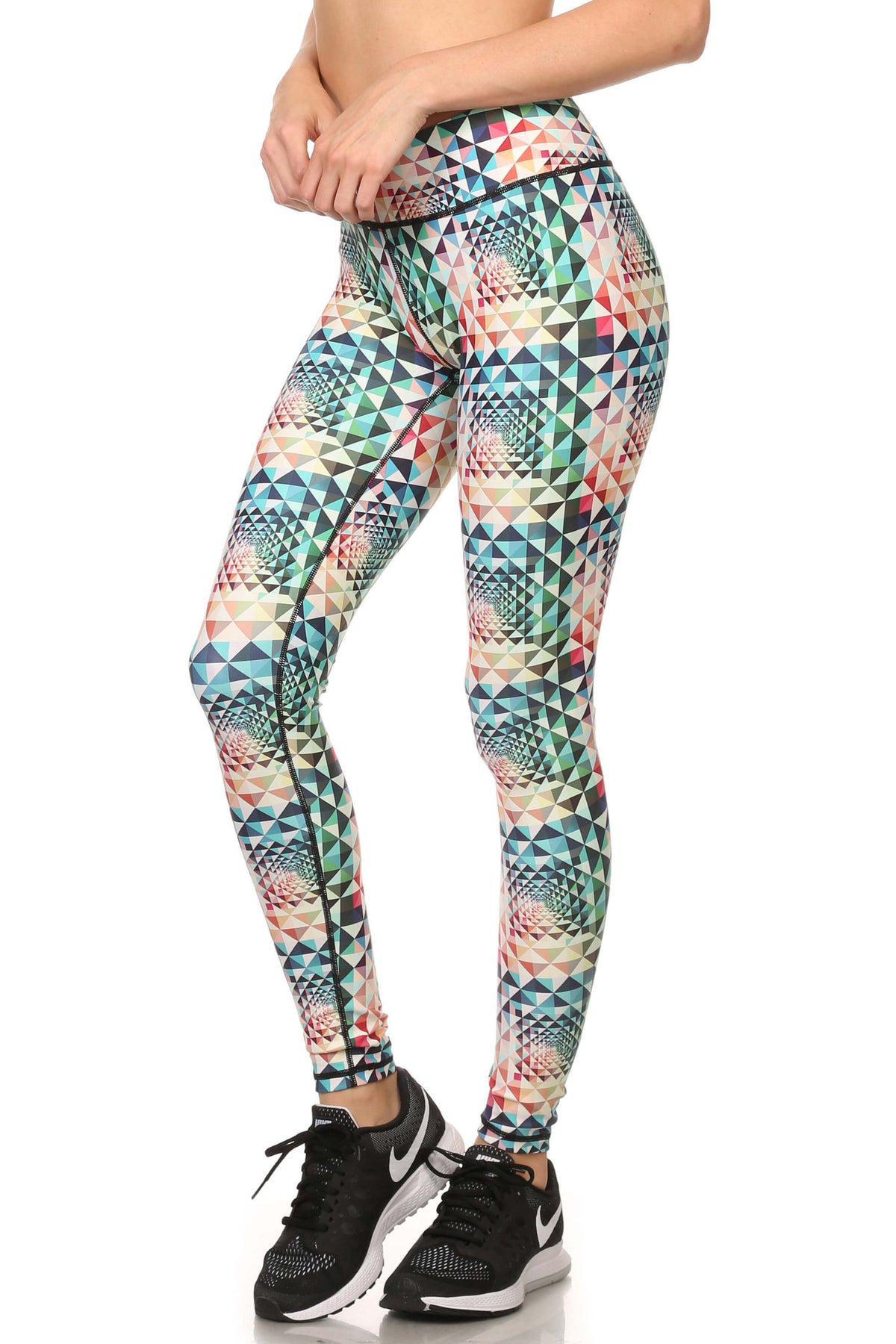 Geometric Rainbow Dream Leggings - POPRAGEOUS
 - 2