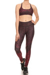 Stencil Flora Aurora Bra - Burgundy - POPRAGEOUS
 - 4