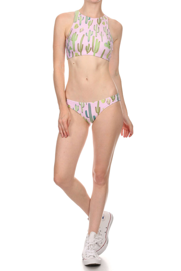 Pink Cactus Full Bikini Bottom - POPRAGEOUS
 - 3