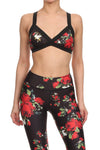 Red Roses Jasmine Sports Bralette - POPRAGEOUS
 - 1