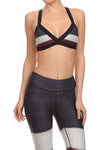 Color Block Jasmine Sports Bralette - Burgundy - POPRAGEOUS
 - 1