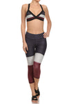 Color Block Jasmine Sports Bralette - Burgundy - POPRAGEOUS
 - 3
