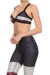 Color Block Jasmine Sports Bralette - Burgundy - POPRAGEOUS
 - 2