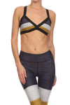 Color Block Jasmine Sports Bralette - Mustard Yellow - POPRAGEOUS
 - 1