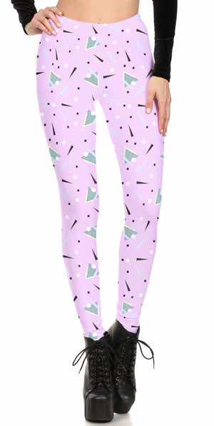 90's Leggings - Lavender - POPRAGEOUS
