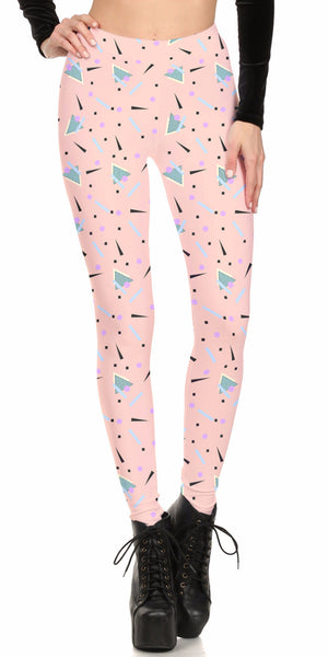 90's Leggings - Peach - POPRAGEOUS
