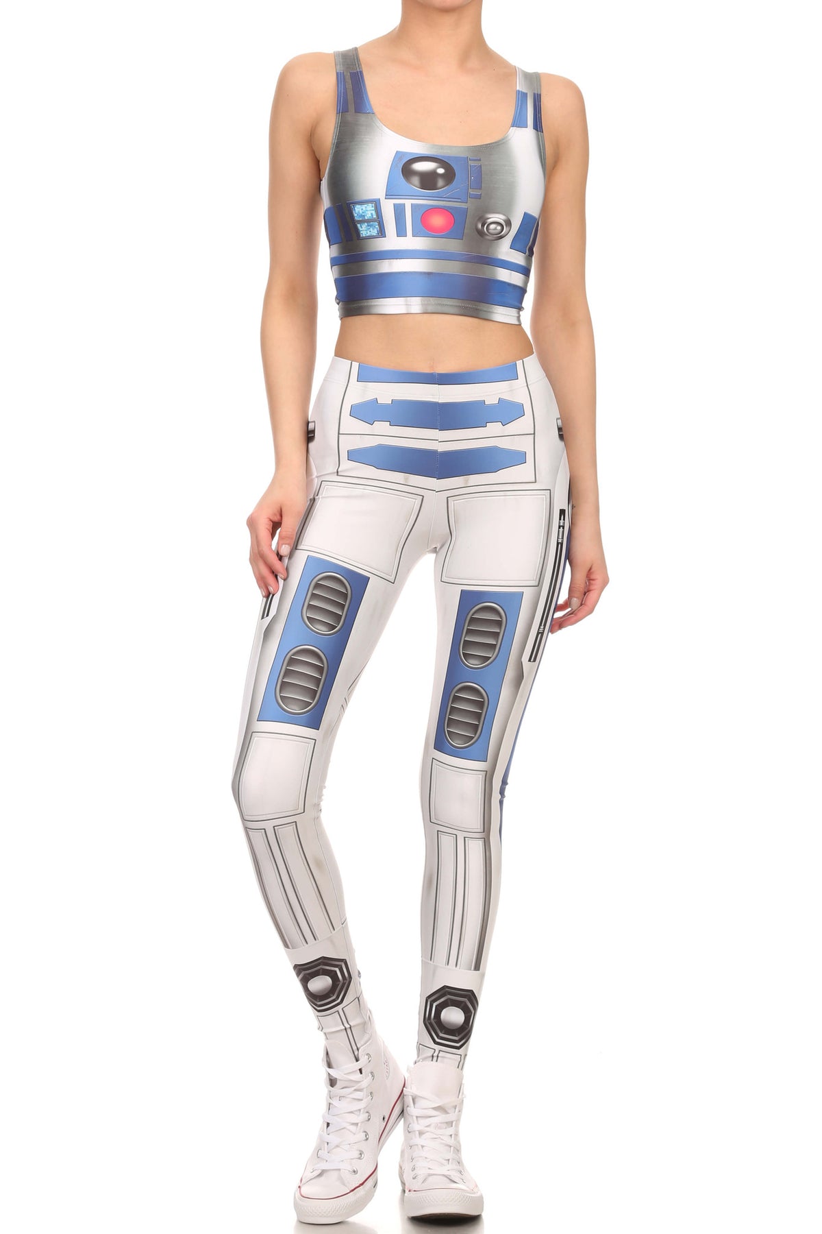 Blue Robot Leggings - POPRAGEOUS
 - 4