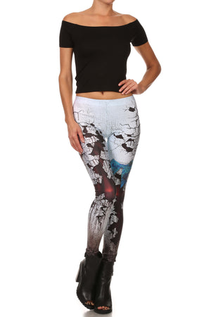 Cracked Creepy Doll Leggings - POPRAGEOUS
 - 1