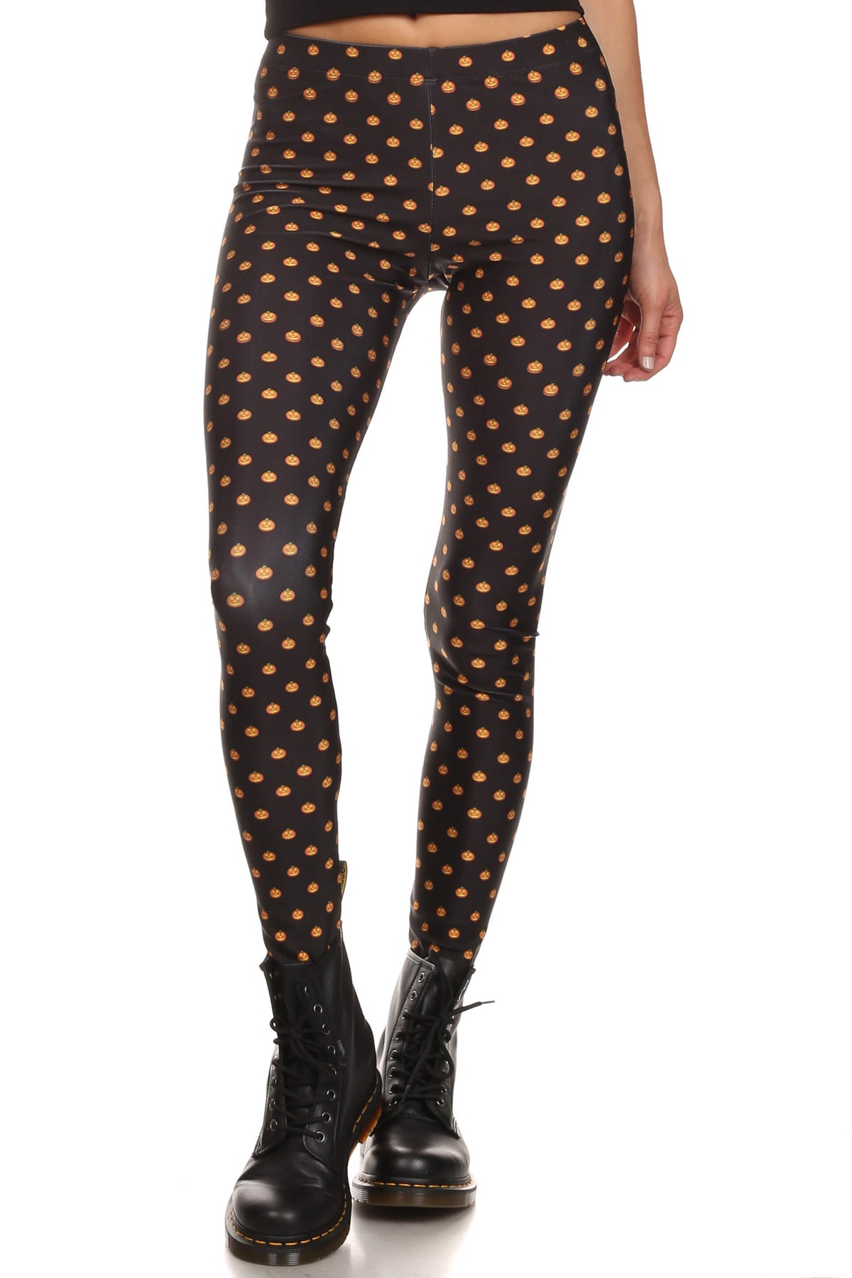 Pumpkin Emoji Leggings - POPRAGEOUS
 - 1
