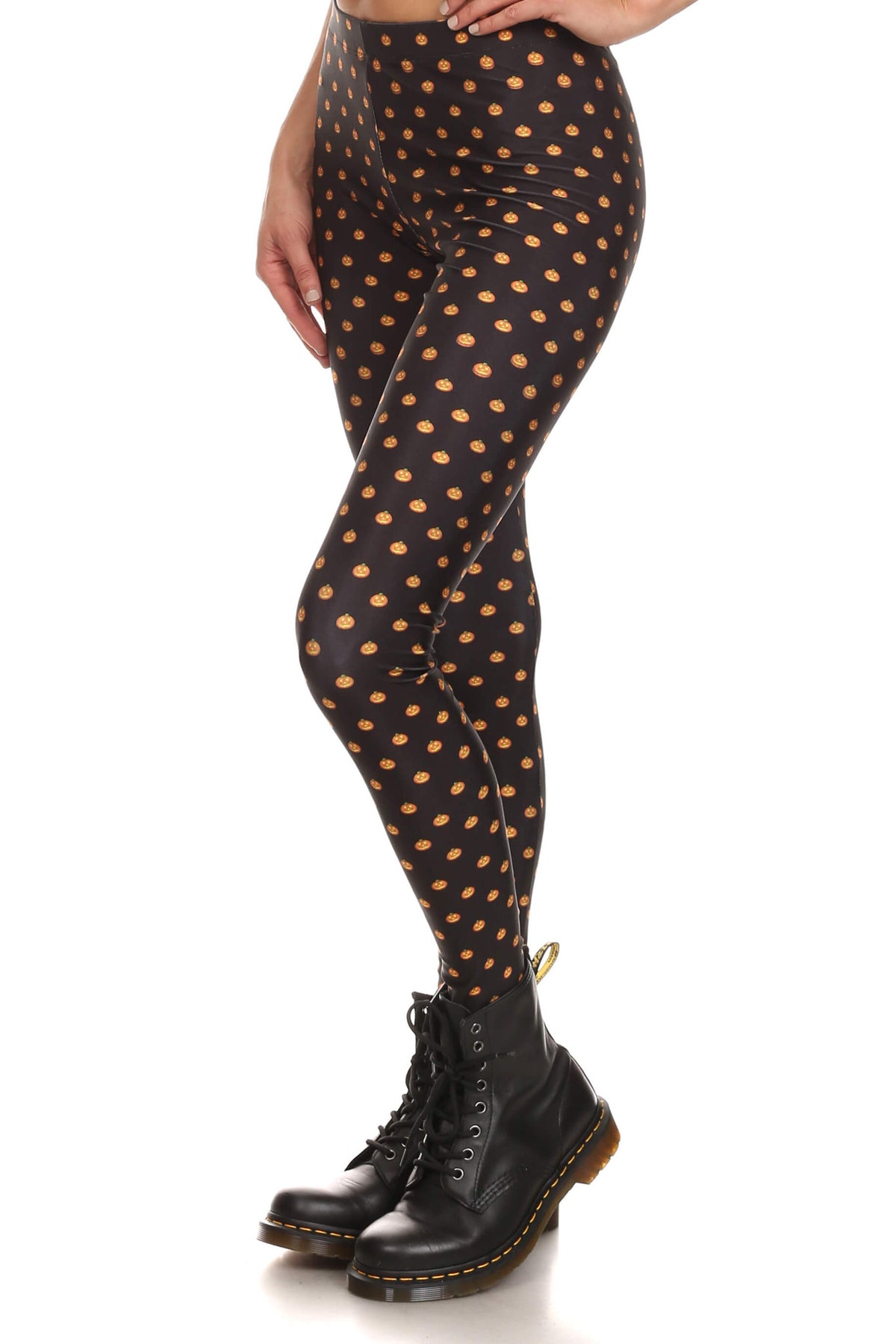 Pumpkin Emoji Leggings - POPRAGEOUS
 - 2