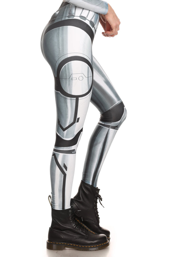 Robotic Leggings - Chrome - LIMITED - POPRAGEOUS
 - 2