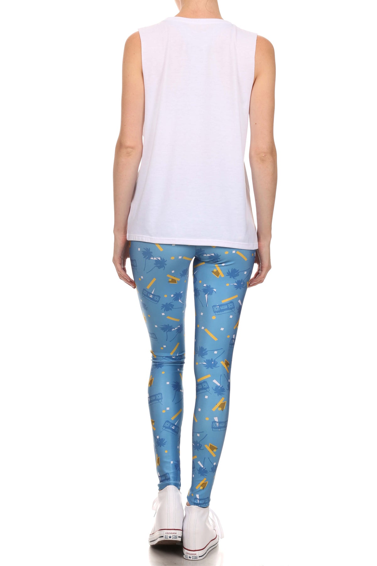 Socality Leggings - Blue & Yellow - POPRAGEOUS
 - 4