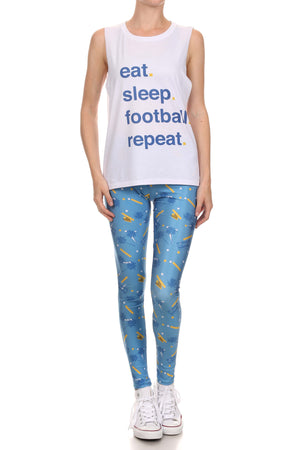 Socality Leggings - Blue & Yellow - POPRAGEOUS
 - 1