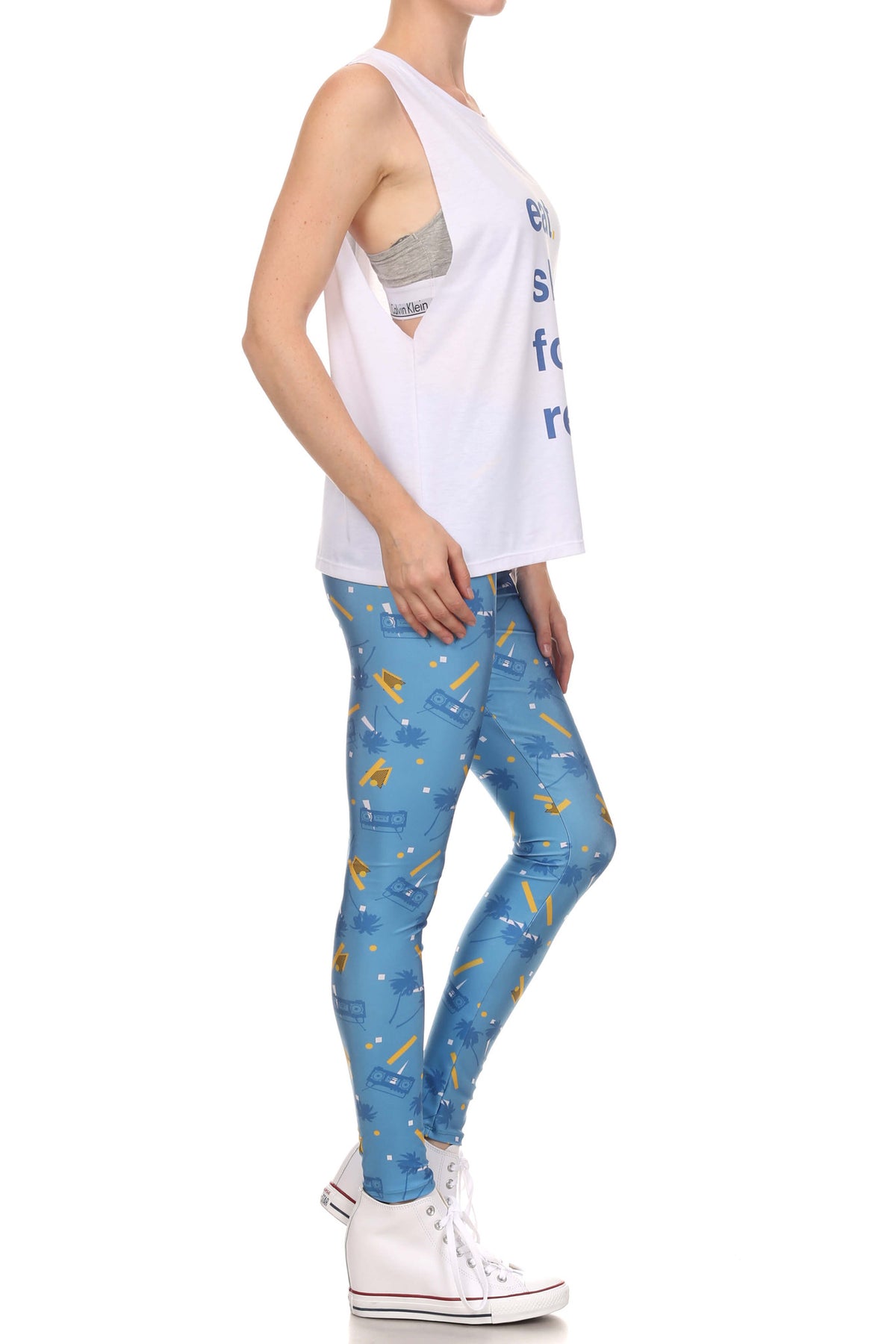 Socality Leggings - Blue & Yellow - POPRAGEOUS
 - 3